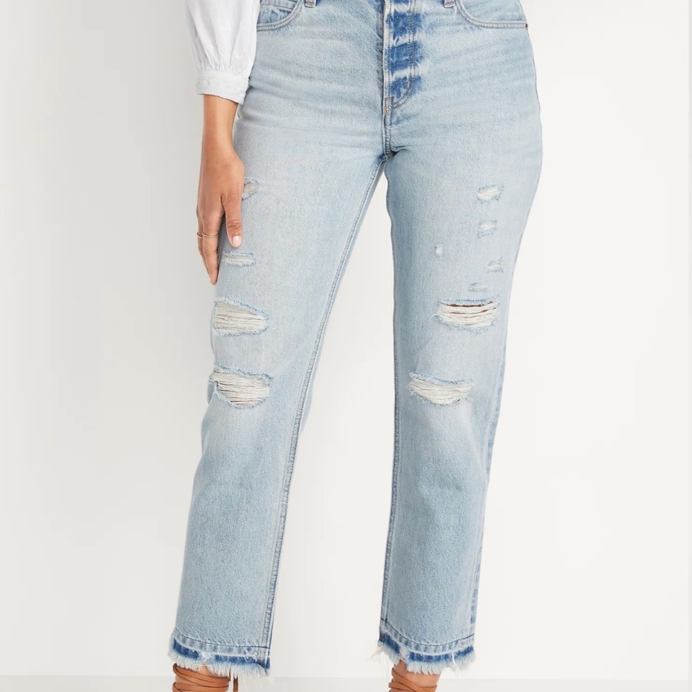 Old Navy high rise straight jeans